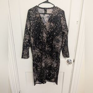 Lululemon Lab Revera Duster Dress Planet Surface Black Granite Multi